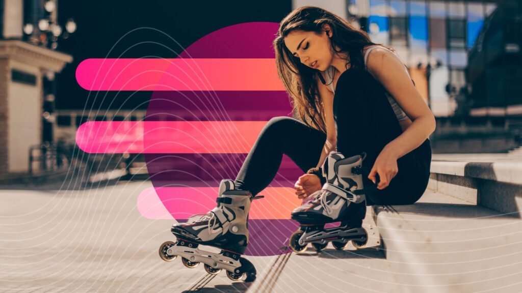 "Image of celebrities Justin Bieber, Pink, Zac Efron, Drew Barrymore, and Cara Delevingne showcasing their trendy inline skating adventures and stylish fitness moments on wheels."