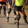 inline skating on a sunny day, showcasing an eco-friendly mode of transportation for a healthy lifestyle